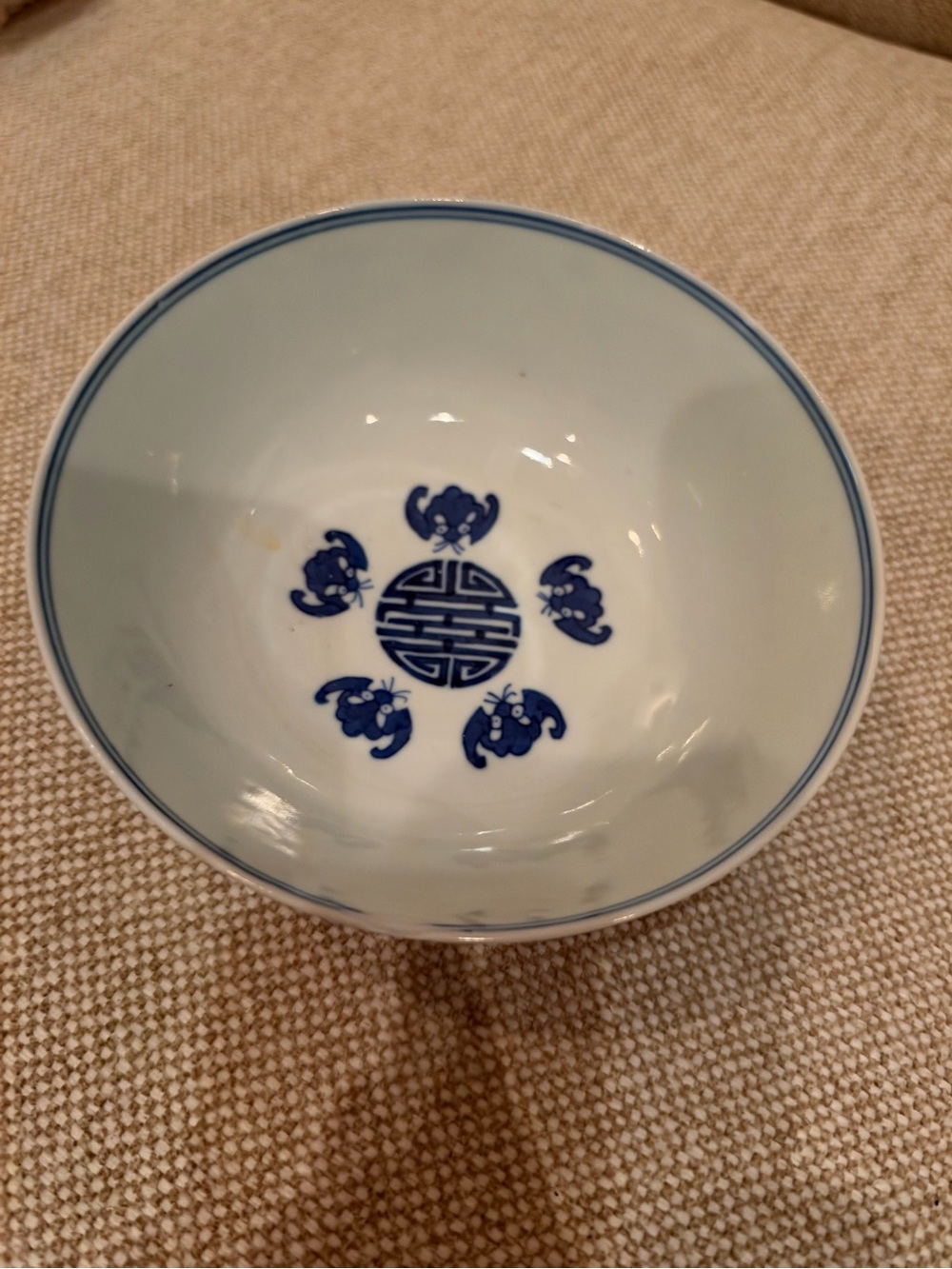 Blue and White Porcelain Chinese Bowl